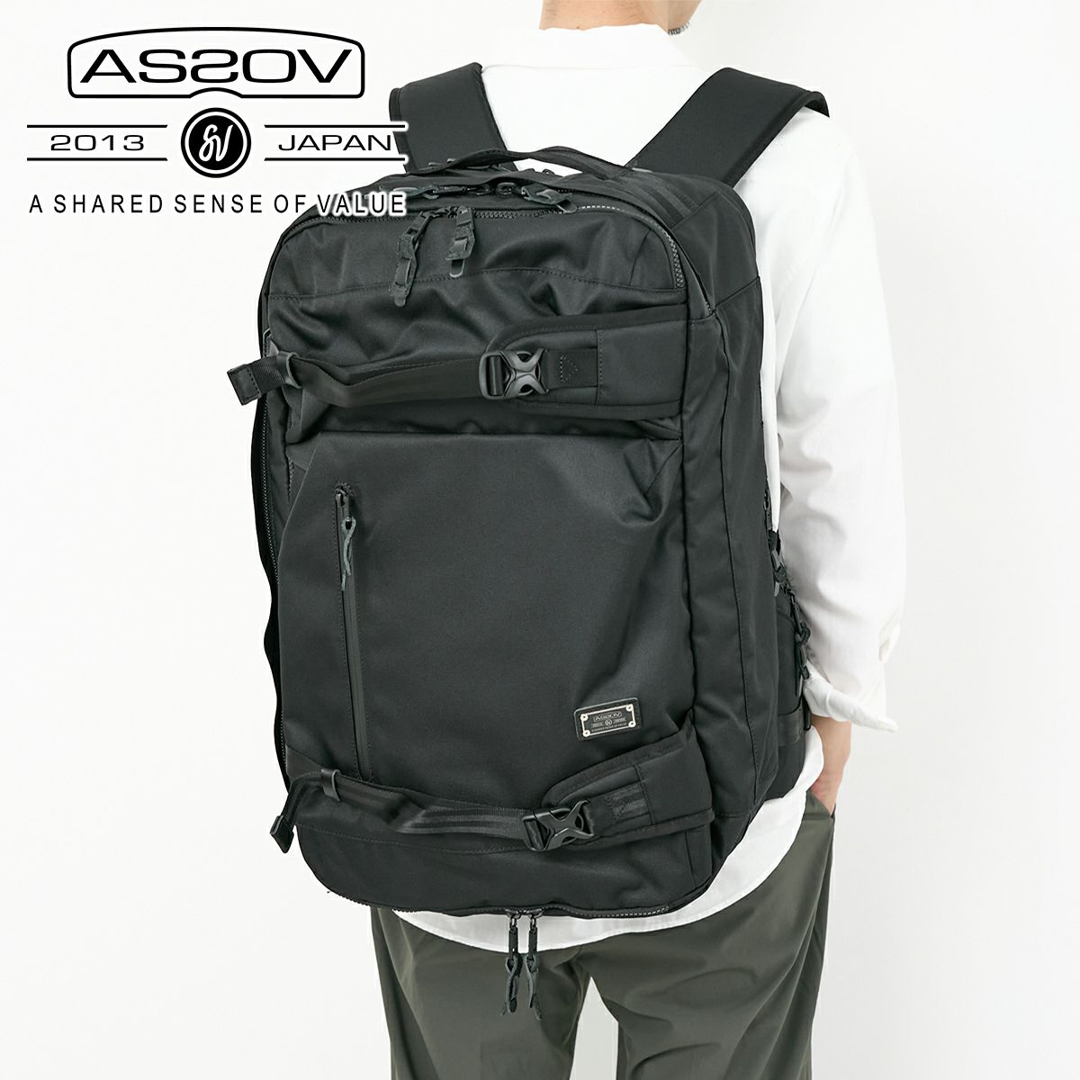 AS2OV アッソブ CORDURA DOBBY 305D コーデュラ ドビー305D 3WAY バックパック L 061404
