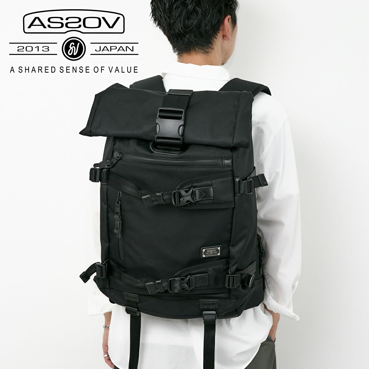 AS2OV アッソブ CORDURA DOBBY 305D コーデュラ ドビー305D ロールバックパック 061401