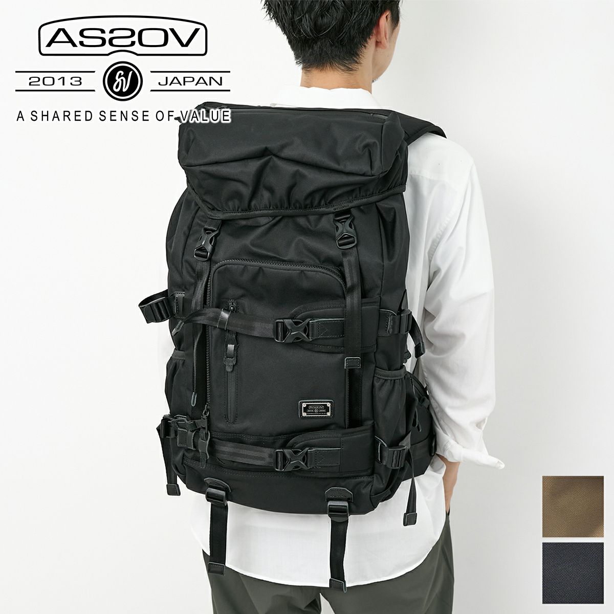 AS2OV アッソブ CORDURA DOBBY 305D コーデュラ ドビー305D バックパック 061400