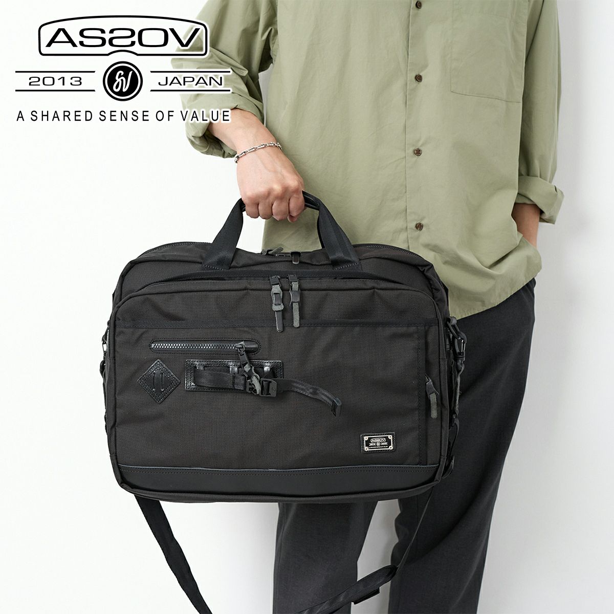 AS2OV アッソブ EXCLUSIVE BALLISTIC NYLON バリスティックナイロン ビジネスバッグ L 061305
