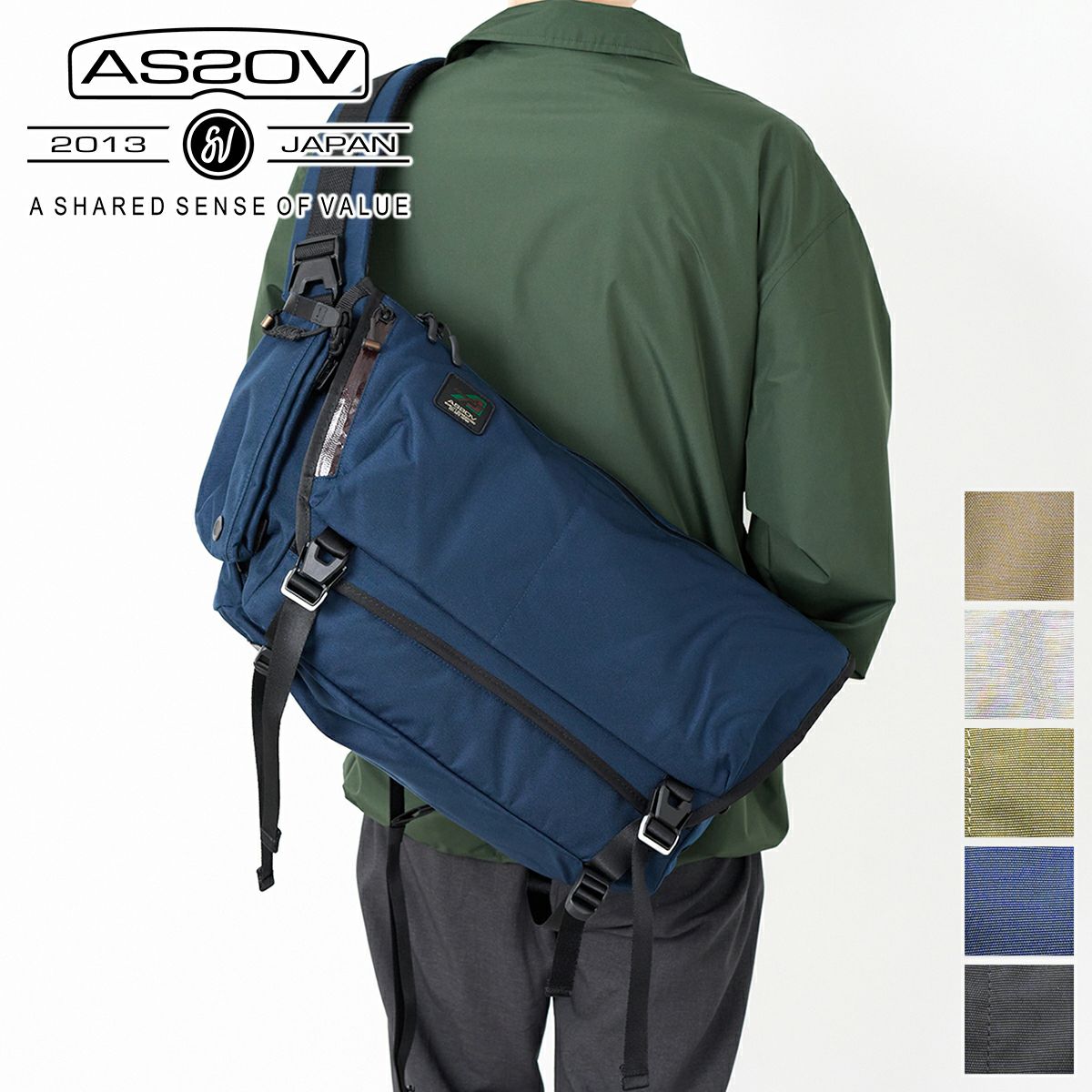 AS2OV アッソブ 330×1000D CORDURA STANDARD SERIES 330×1000D コーデュラ スタンダードシリーズ メッセンジャー 152318
