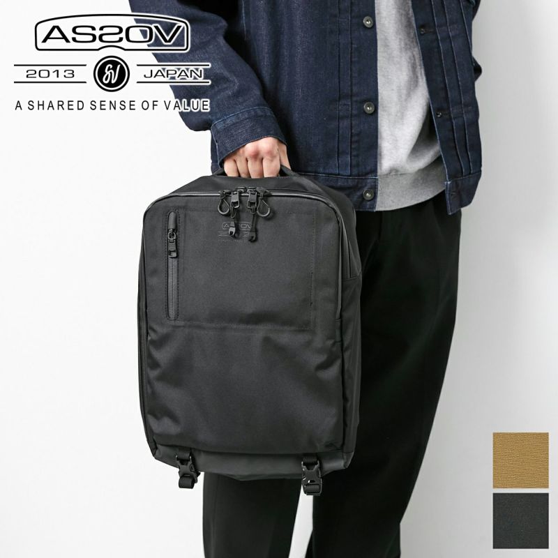 AS2OV アッソブ 3LAYER CORDURA 305D ウォータープルーフコーデュラ 305D 2WAYバックパック(S) 141608