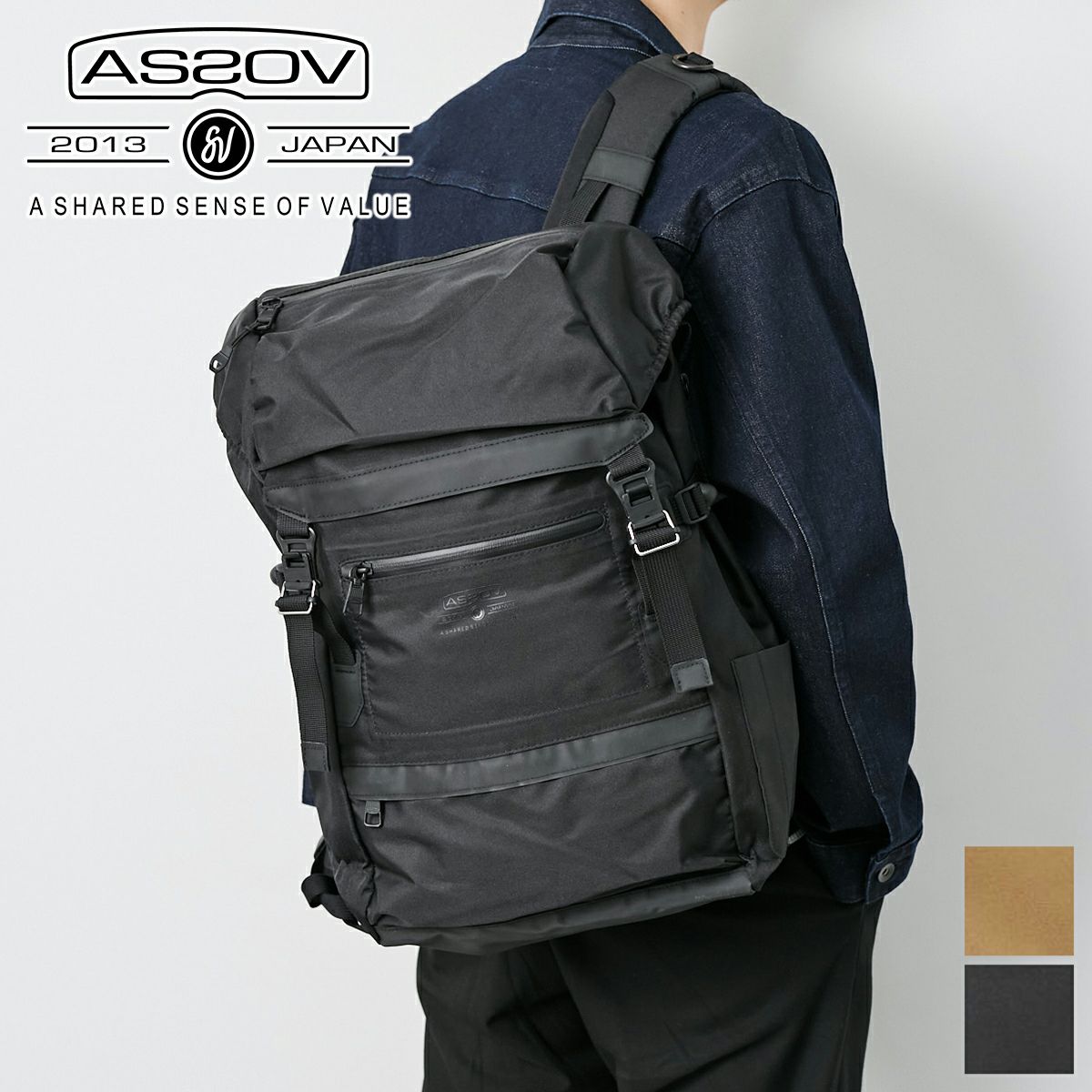 AS2OV アッソブ 3LAYER CORDURA 305D ウォータープルーフコーデュラ 305D バックパック 141602