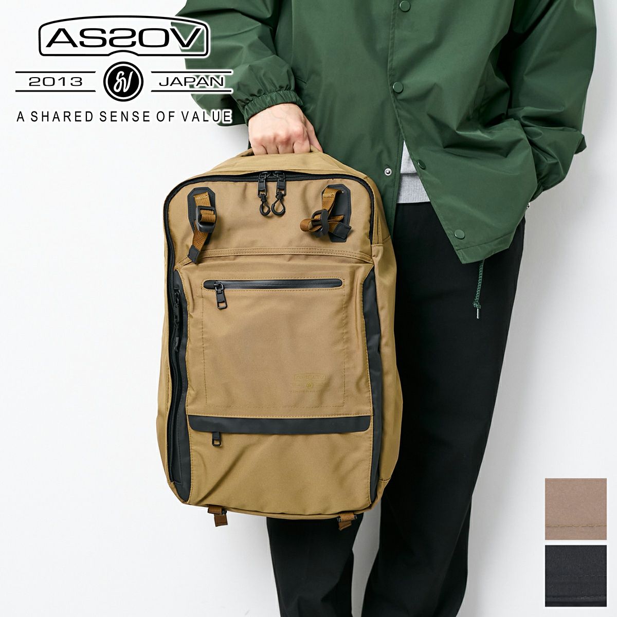 AS2OV アッソブ 3LAYER CORDURA 305D ウォータープルーフコーデュラ 305D 2WAYバッグ 141601