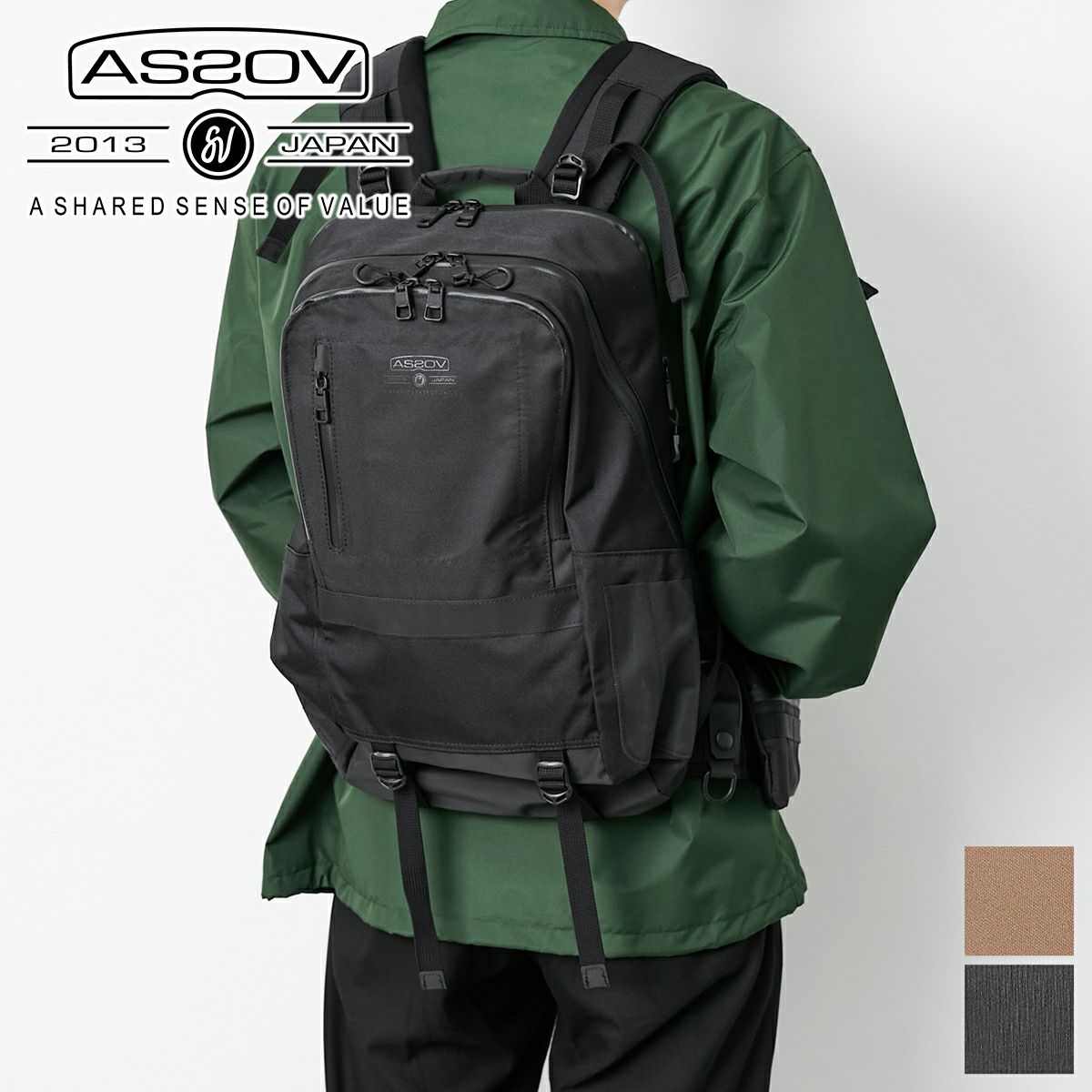 AS2OV アッソブ 3LAYER CORDURA 305D ウォータープルーフコーデュラ 305D デイパック 141600