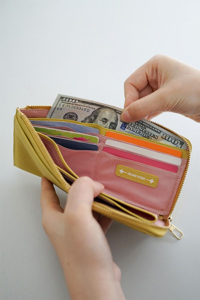 FRAME WORK フレームワーク シアー 小銭入れ付き長財布（L字ファスナー式） 0045082