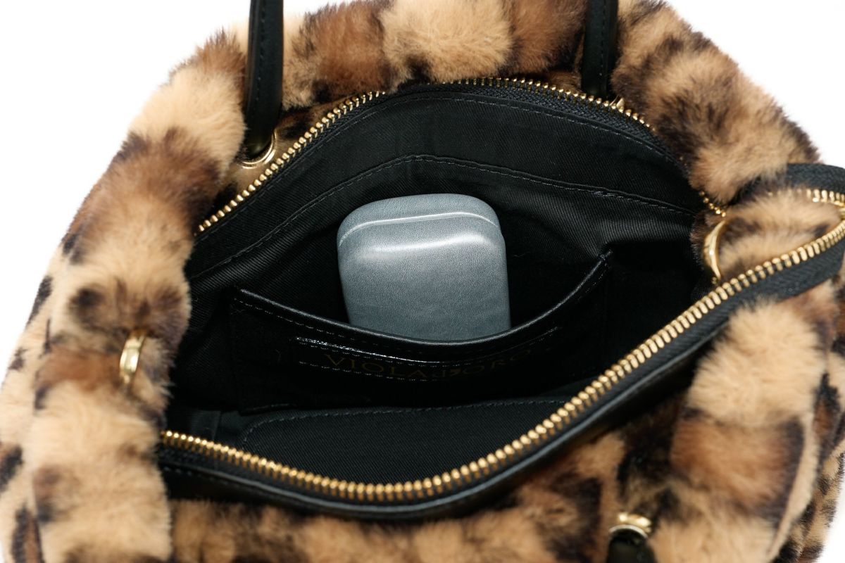 VIOLAd'ORO ヴィオラドーロ ELMO エルモ ノットハンドルトートバッグ エコファー レッキス V-8763