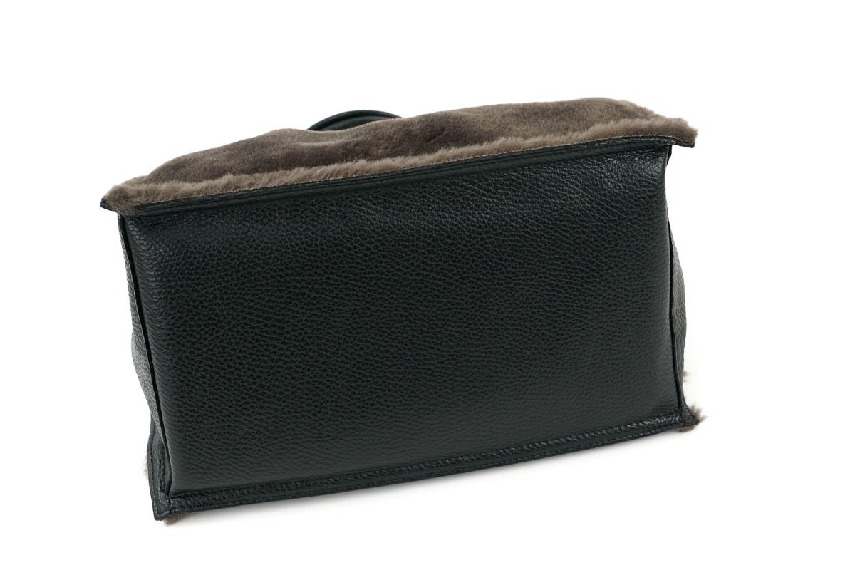 VIOLAd'ORO ヴィオラドーロ ELMO エルモ トートバッグ エコファー Wフェイスムートン V-8782