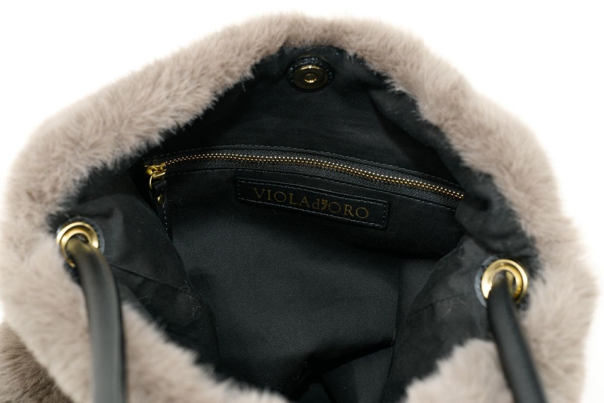 VIOLAd'ORO ヴィオラドーロ ELMO エルモ トートバッグ エコファー レッキス V-8922