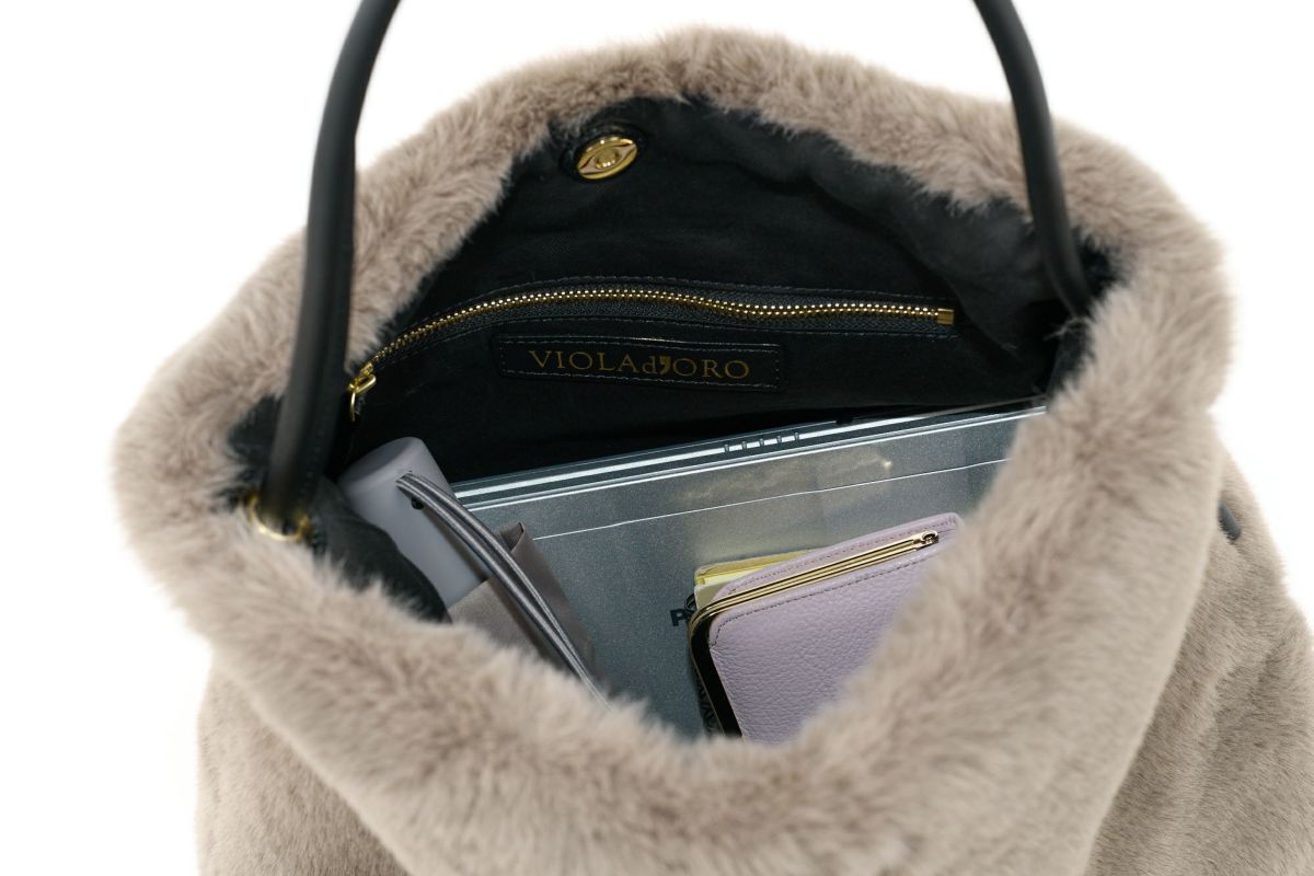 VIOLAd'ORO ヴィオラドーロ ELMO エルモ トートバッグ エコファー レッキス V-8922