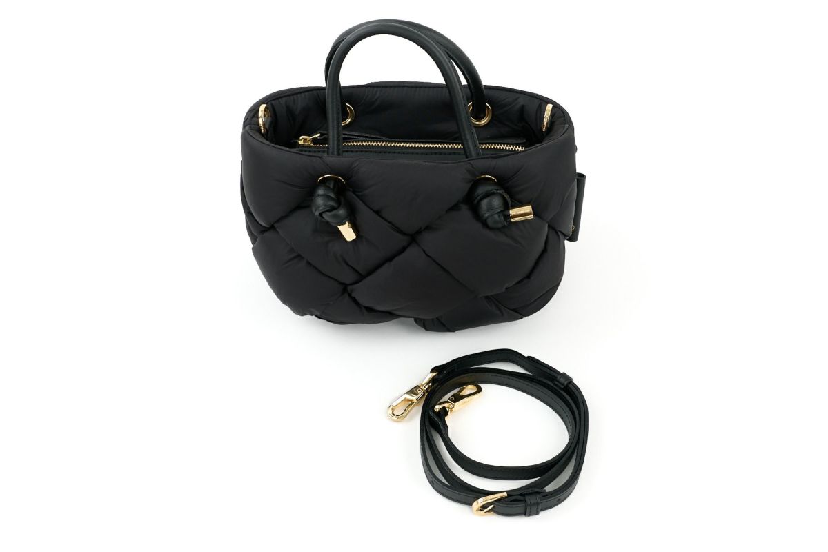 VIOLAd'ORO ヴィオラドーロ ELMO エルモ ノットハンドルトートバッグ ナイロンボンディングメッシュ V-8948