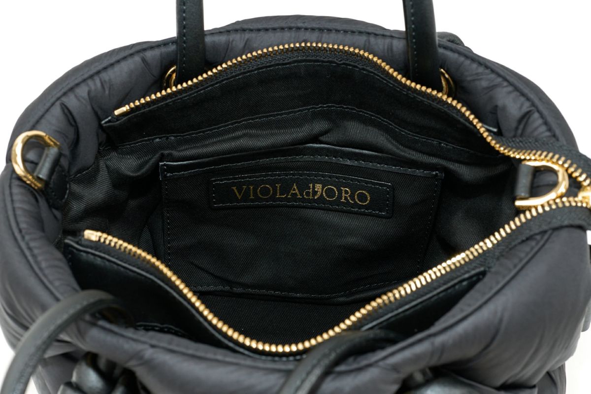 VIOLAd'ORO ヴィオラドーロ ELMO エルモ ノットハンドルトートバッグ ナイロンボンディングメッシュ V-8948