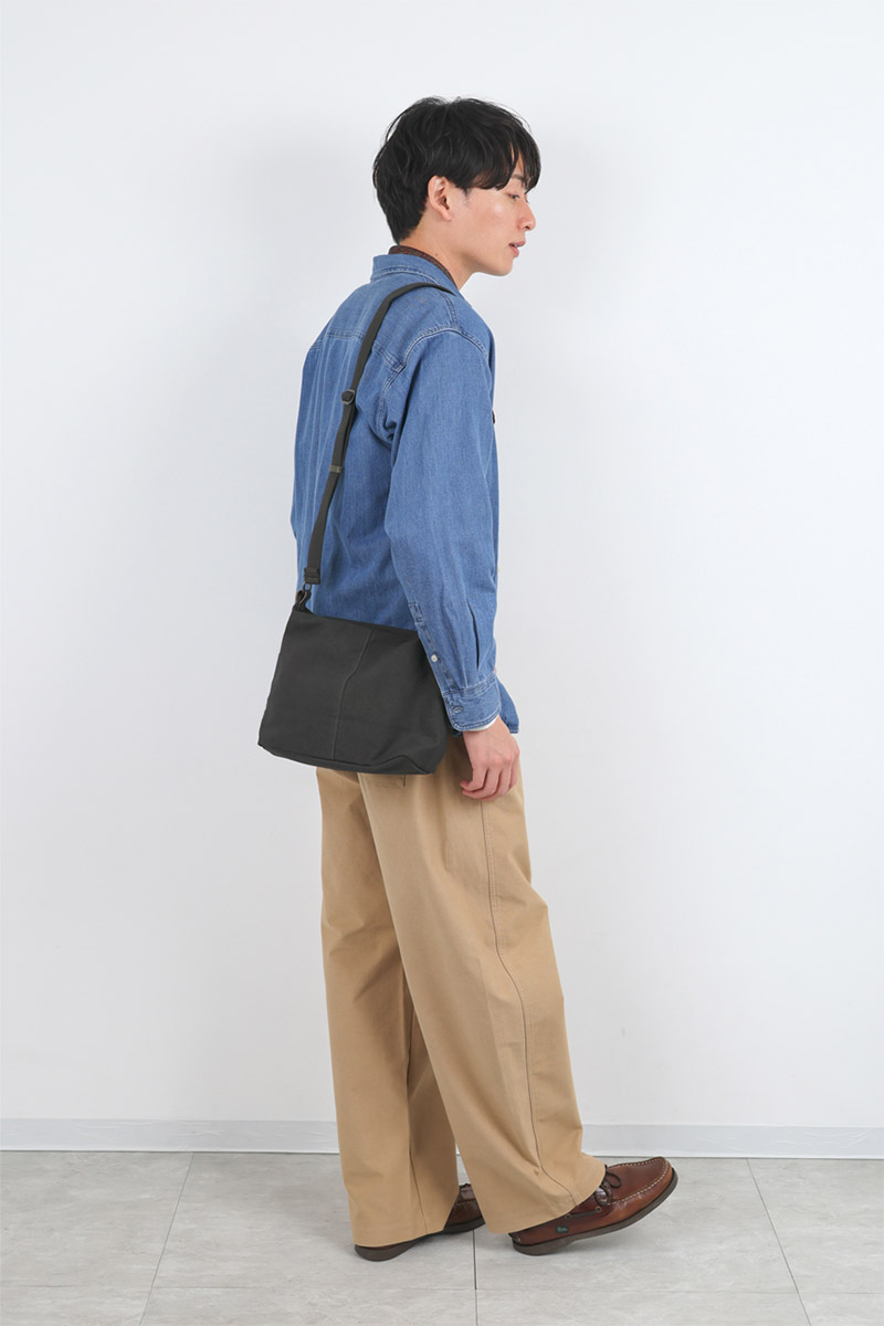 BAGGY PORT バギーポート 黒さび染め帆布 ショルダーバッグ GRN-9604