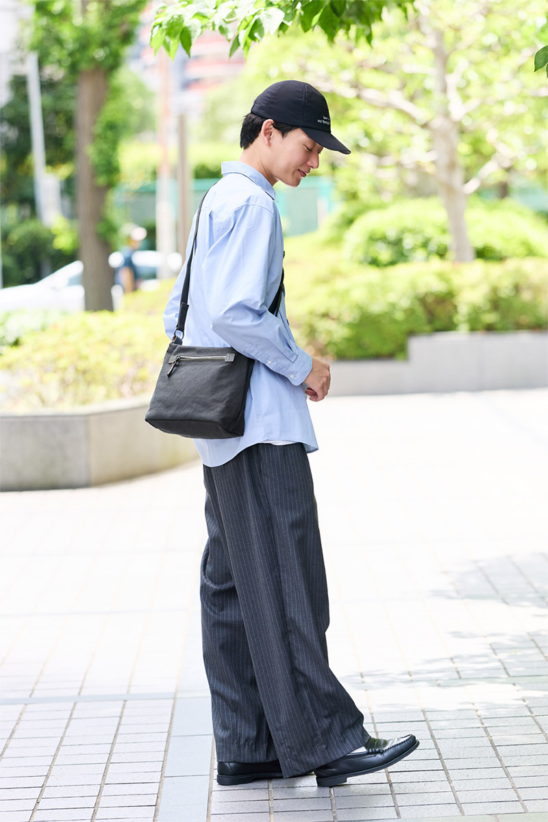 BAGGY PORT バギーポート 黒さび染め帆布 ショルダーバッグ GRN-9604