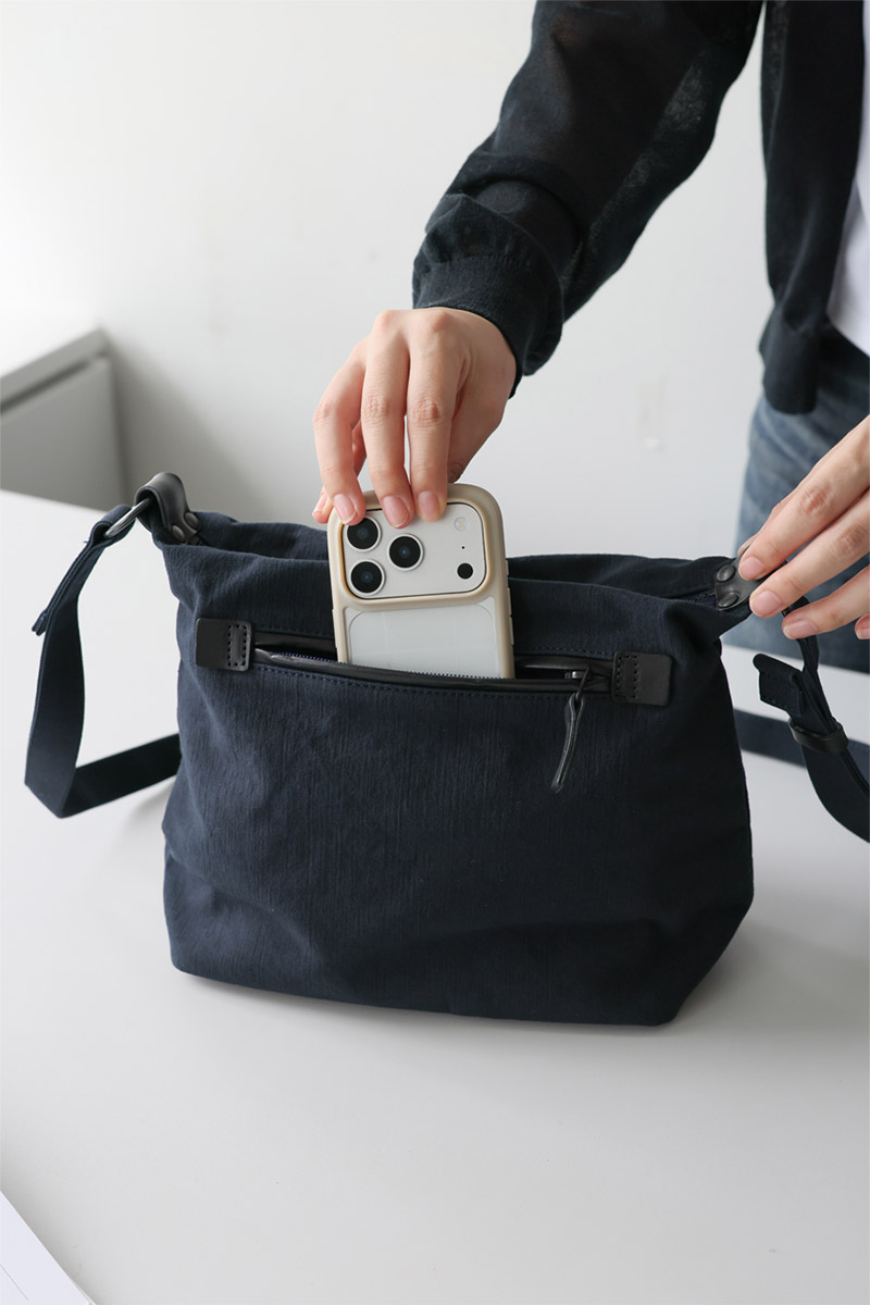 BAGGY PORT バギーポート 黒さび染め帆布 ショルダーバッグ GRN-9604