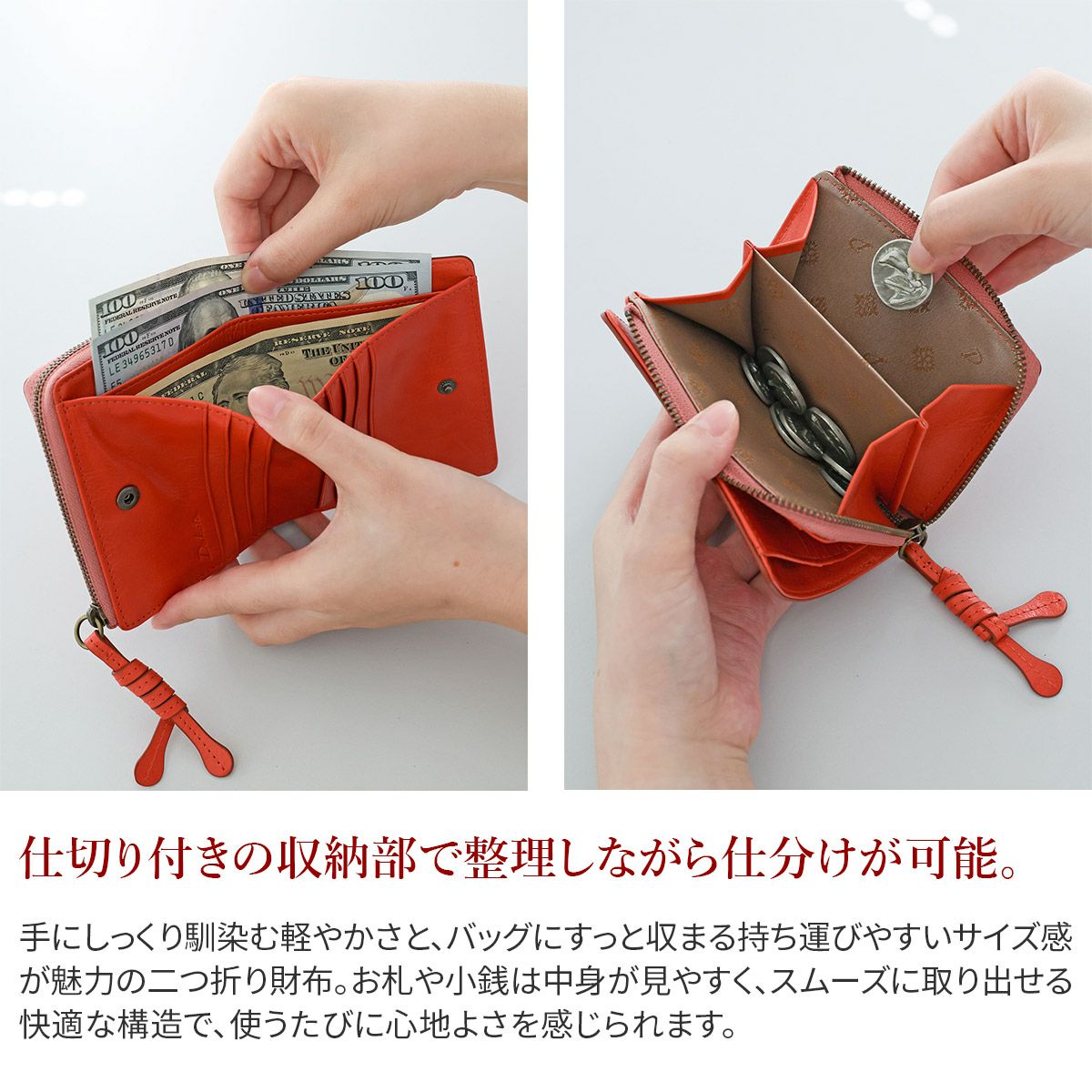 Dakota ダコタ エレファンテ 小銭入れ付き二つ折り財布 0031781