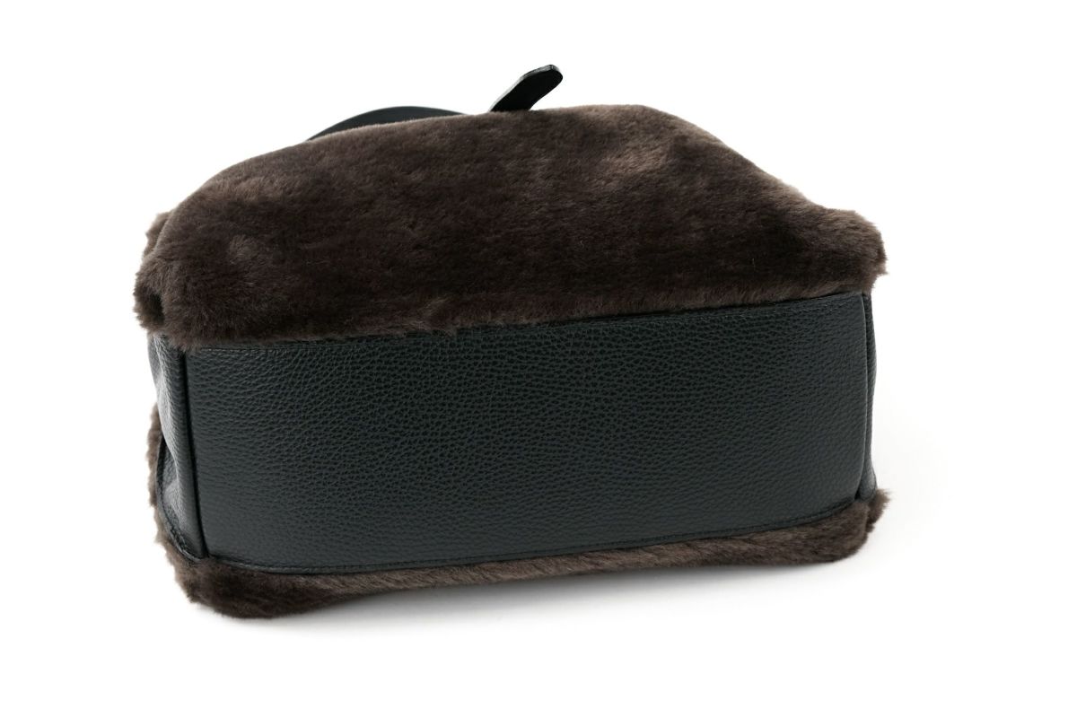 VIOLAd'ORO ヴィオラドーロ ELMO エルモ トートバッグ エコファー Wフェイスムートン V-8969