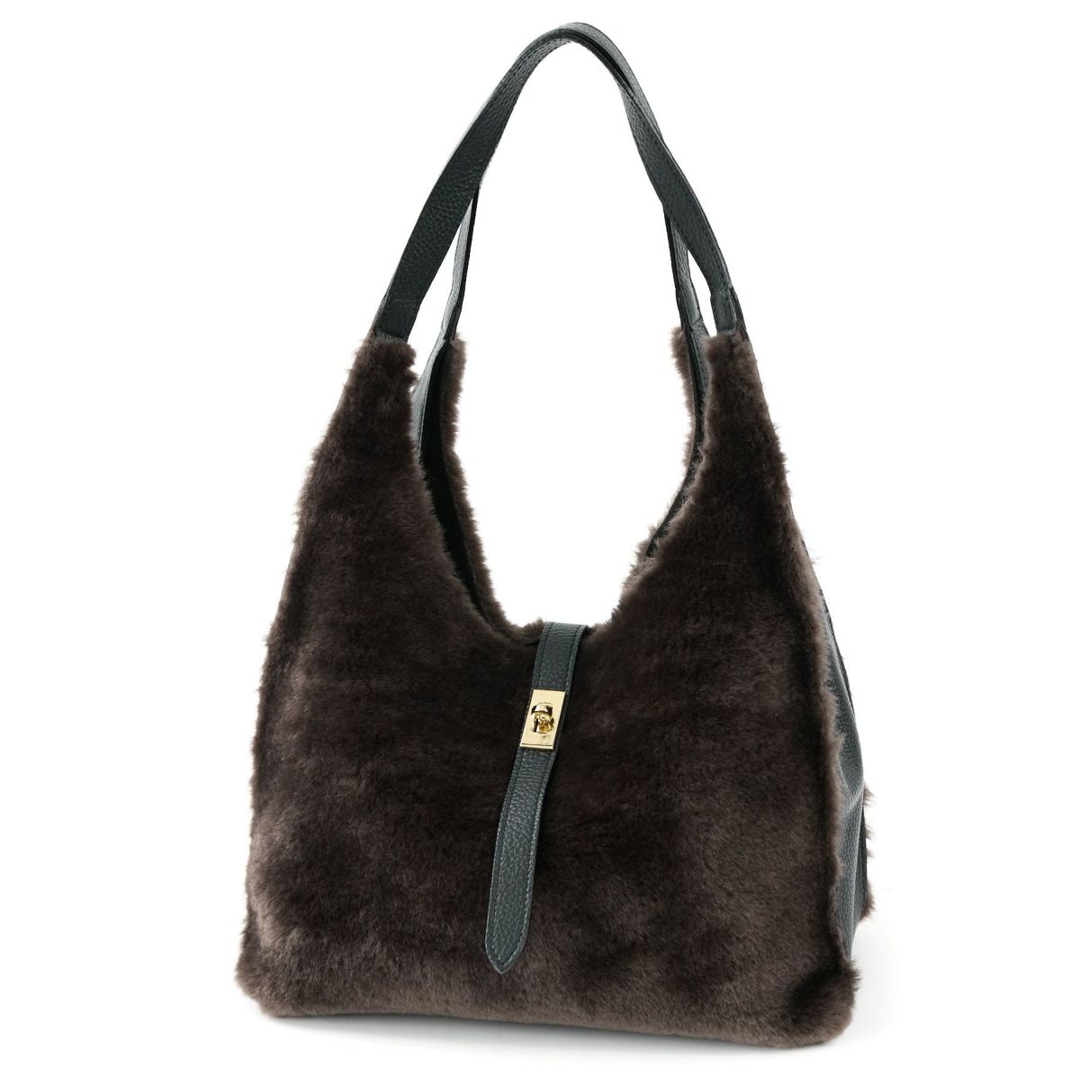 VIOLAd'ORO ヴィオラドーロ ELMO エルモ トートバッグ エコファー Wフェイスムートン V-8969