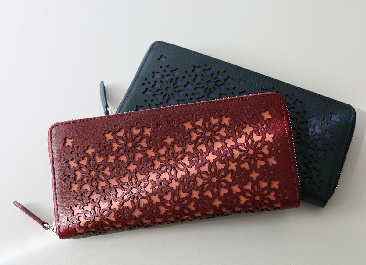 genten ゲンテン Kaleido カレイド 小銭入れ付き長財布（ラウンドファスナー式 ） 44810