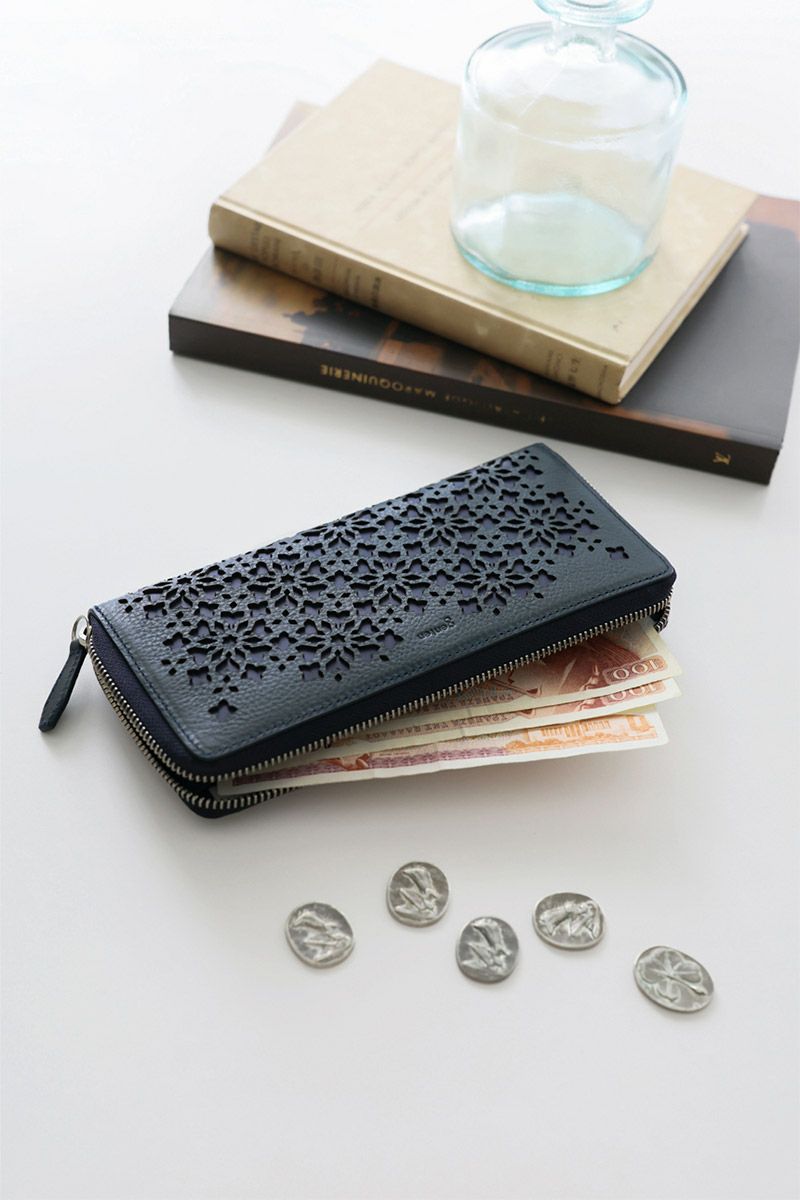 genten ゲンテン Kaleido カレイド 小銭入れ付き長財布（ラウンドファスナー式 ） 44810