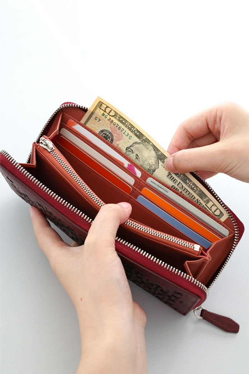 genten ゲンテン Kaleido カレイド 小銭入れ付き長財布（ラウンドファスナー式 ） 44810