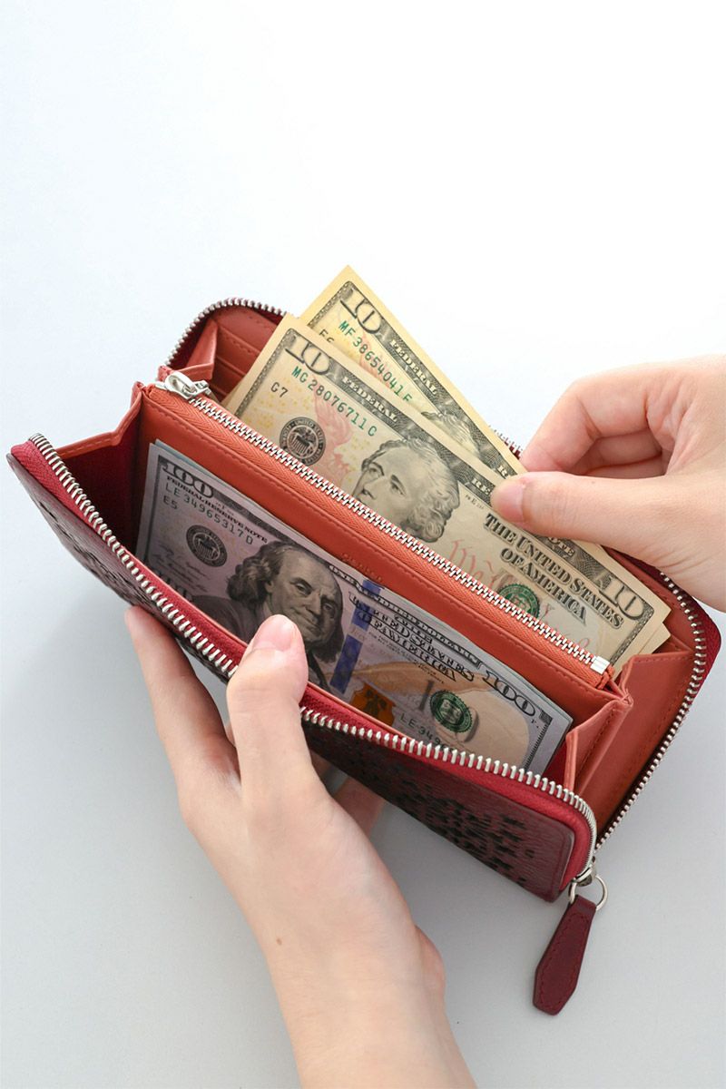 genten ゲンテン Kaleido カレイド 小銭入れ付き長財布（ラウンドファスナー式 ） 44810