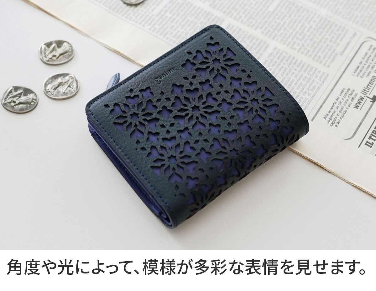 genten ゲンテン Kaleido カレイド 小銭入れ付き二つ折り財布 44811
