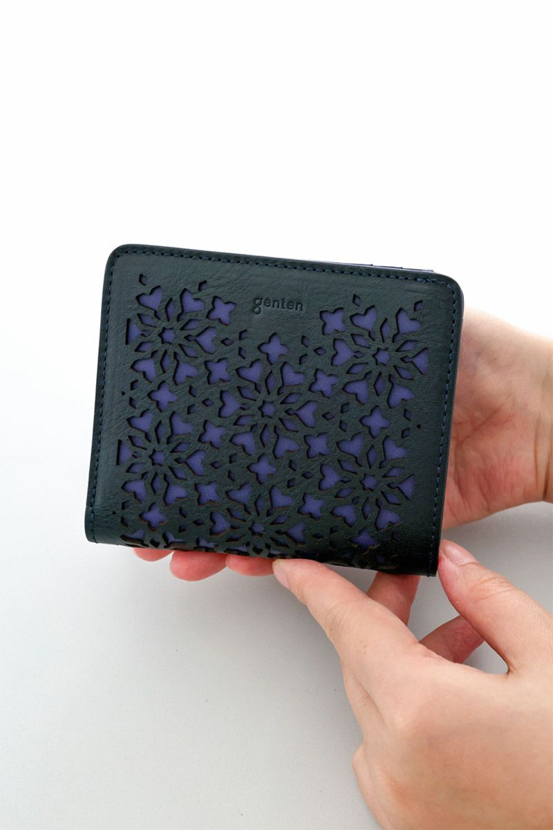 genten ゲンテン Kaleido カレイド 小銭入れ付き二つ折り財布 44811