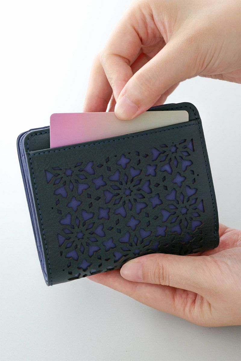 genten ゲンテン Kaleido カレイド 小銭入れ付き二つ折り財布 44811