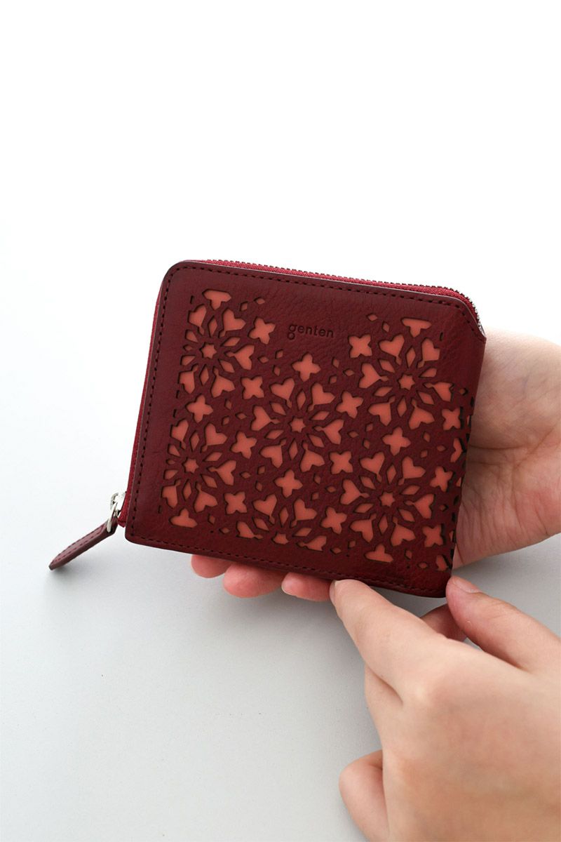 genten ゲンテン Kaleido カレイド 小銭入れ付き二つ折り財布（L字ファスナー式） 44812