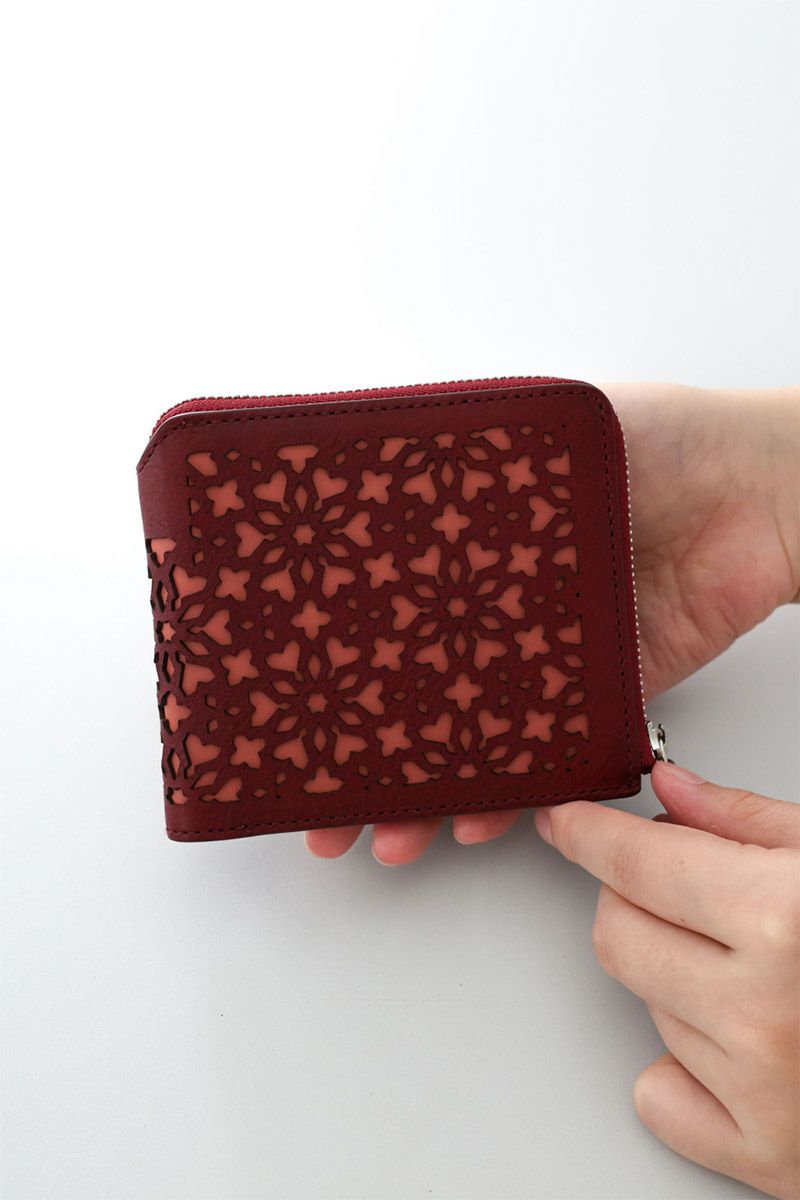 genten ゲンテン Kaleido カレイド 小銭入れ付き二つ折り財布（L字ファスナー式） 44812