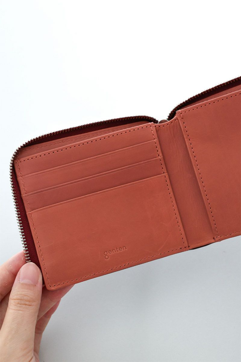 genten ゲンテン Kaleido カレイド 小銭入れ付き二つ折り財布（L字ファスナー式） 44812