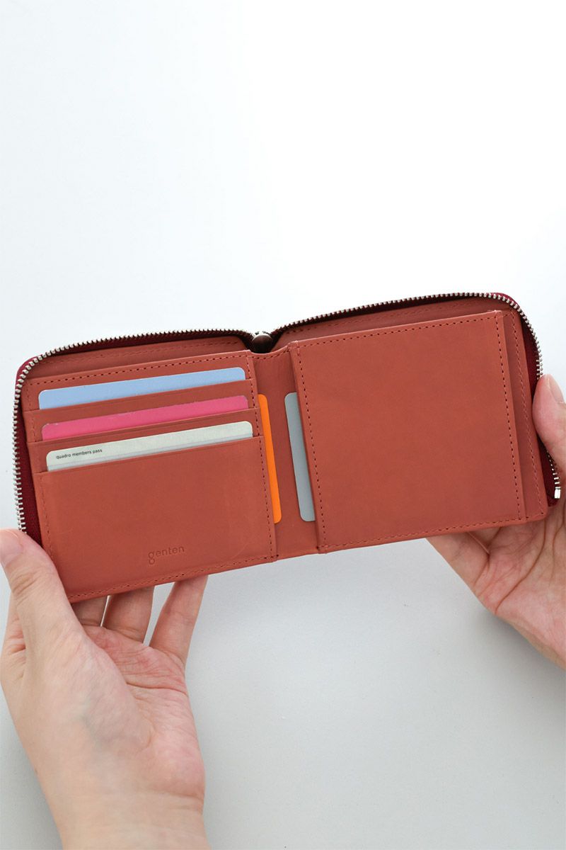 genten ゲンテン Kaleido カレイド 小銭入れ付き二つ折り財布（L字ファスナー式） 44812