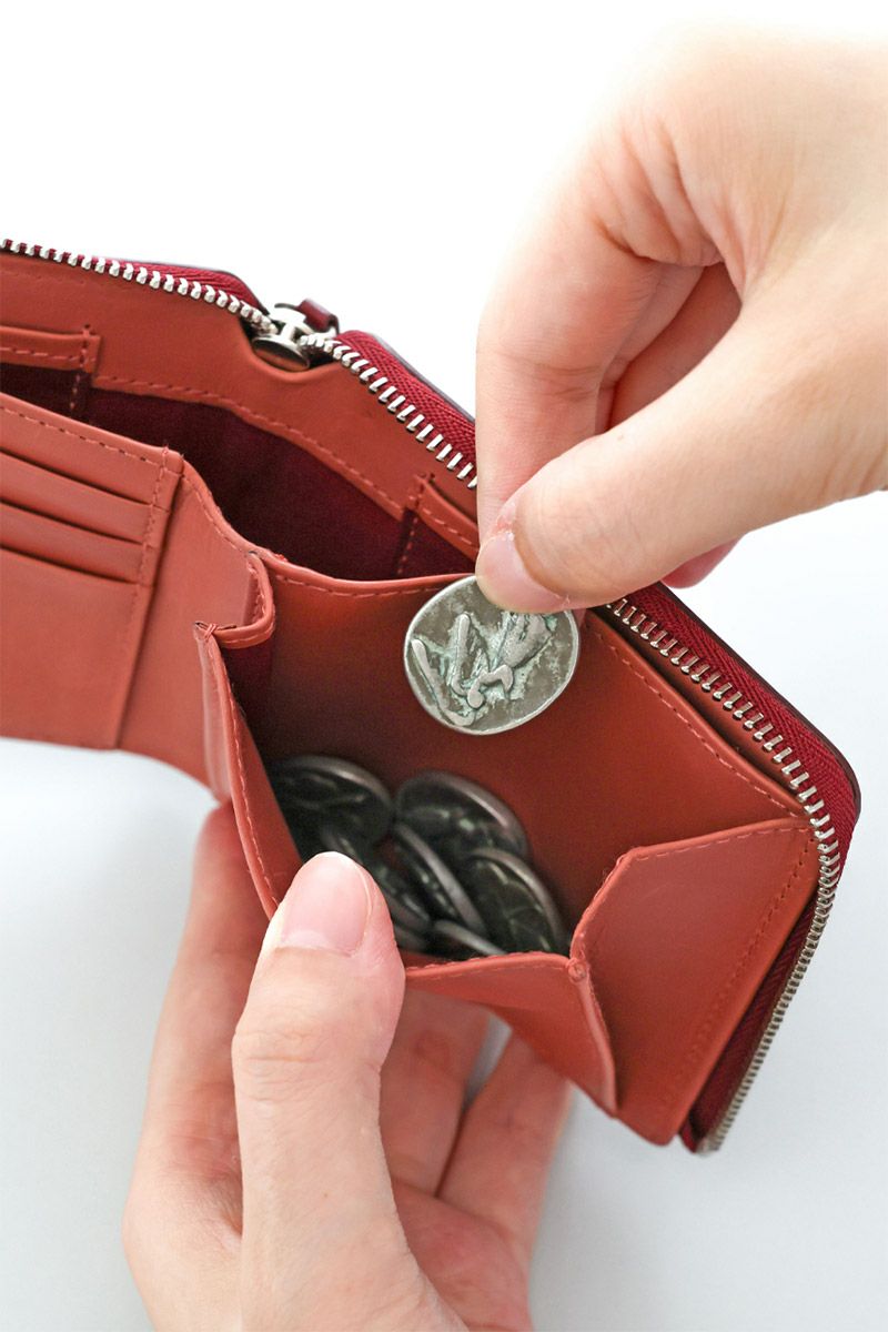 genten ゲンテン Kaleido カレイド 小銭入れ付き二つ折り財布（L字ファスナー式） 44812