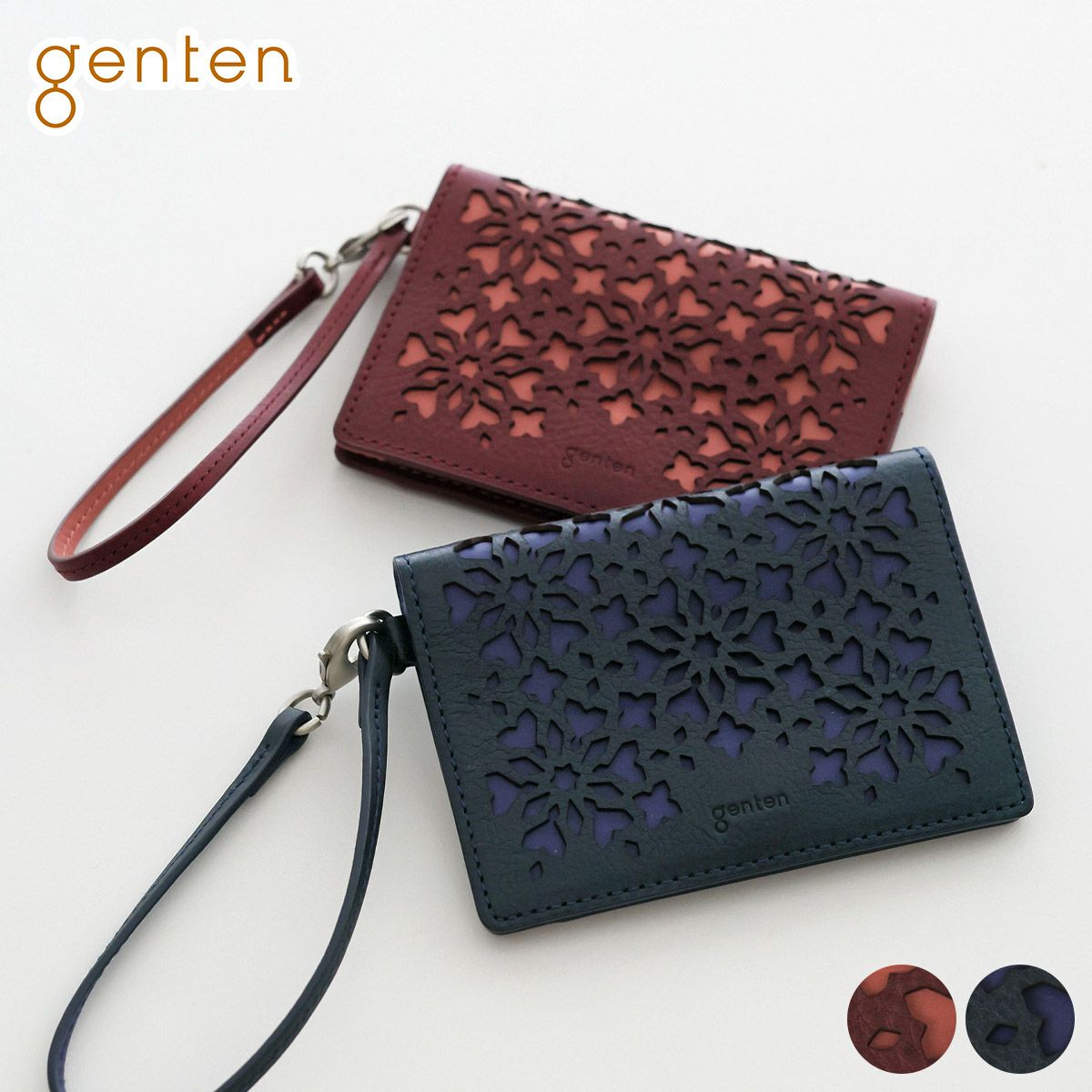 genten ゲンテン Kaleido カレイド 二つ折りパスケース 44813