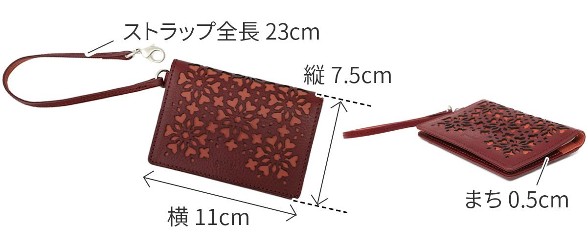 genten ゲンテン Kaleido カレイド 二つ折りパスケース 44813