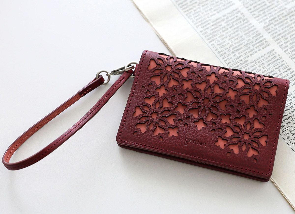 genten ゲンテン Kaleido カレイド 二つ折りパスケース 44813