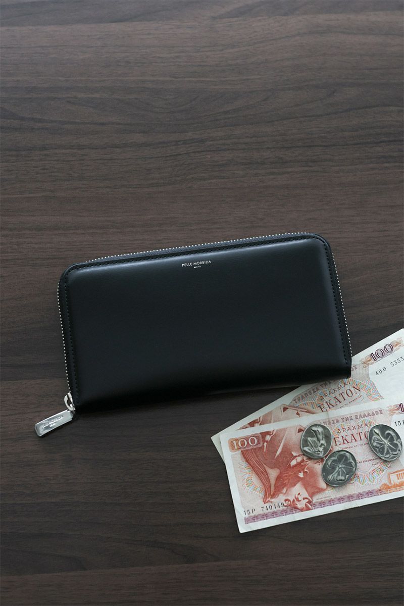 PELLE MORBIDA（ペッレ モルビダ） Barca バルカ スティングレイレザー ラウンドファスナー 小銭入れ付き長財布　PMO-SR001