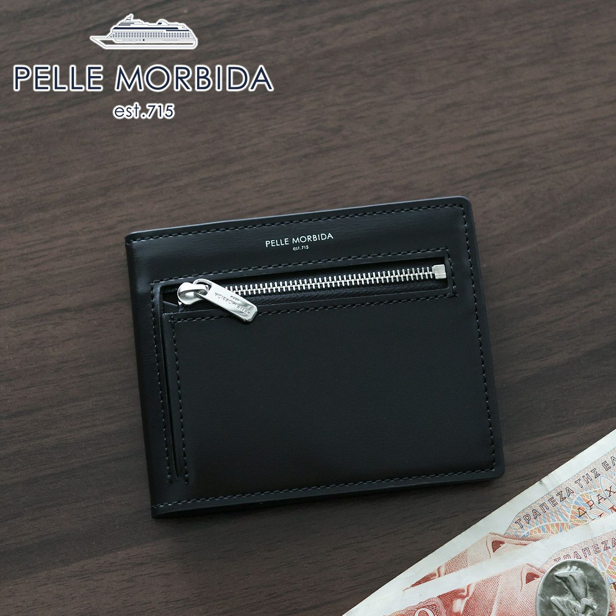 PELLE MORBIDA ペッレモルビダ Barca バルカ カーフレザー シェードラックス コンパクトウォレット PMO-BA729