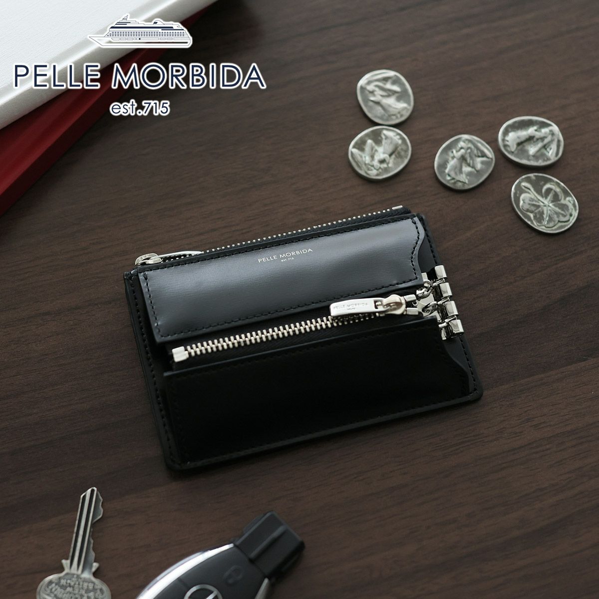 PELLE MORBIDA ペッレモルビダ Barca バルカ カーフレザー シェードラックス コインケース PMO-BA736