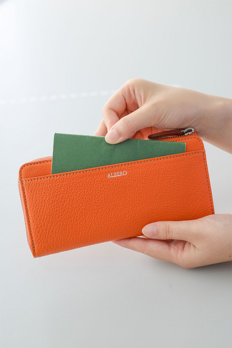 ALBERO アルベロ Capretta カプレッタ 小銭入れ付き長財布（L字ファスナー式） 8600