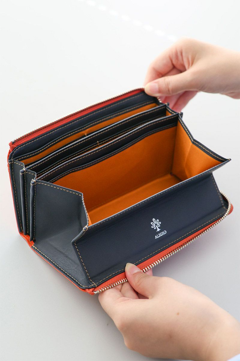 ALBERO アルベロ Capretta カプレッタ 小銭入れ付き長財布（L字ファスナー式） 8600