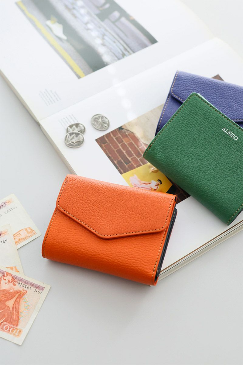 ALBERO アルベロ Capretta カプレッタ 小銭入れ付き二つ折り財布 8601