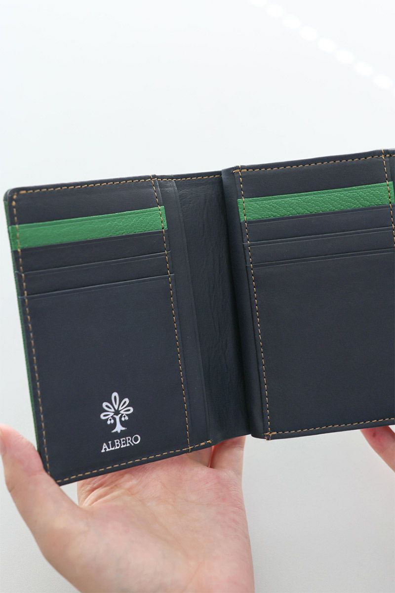 ALBERO アルベロ Capretta カプレッタ 小銭入れ付き二つ折り財布 8601