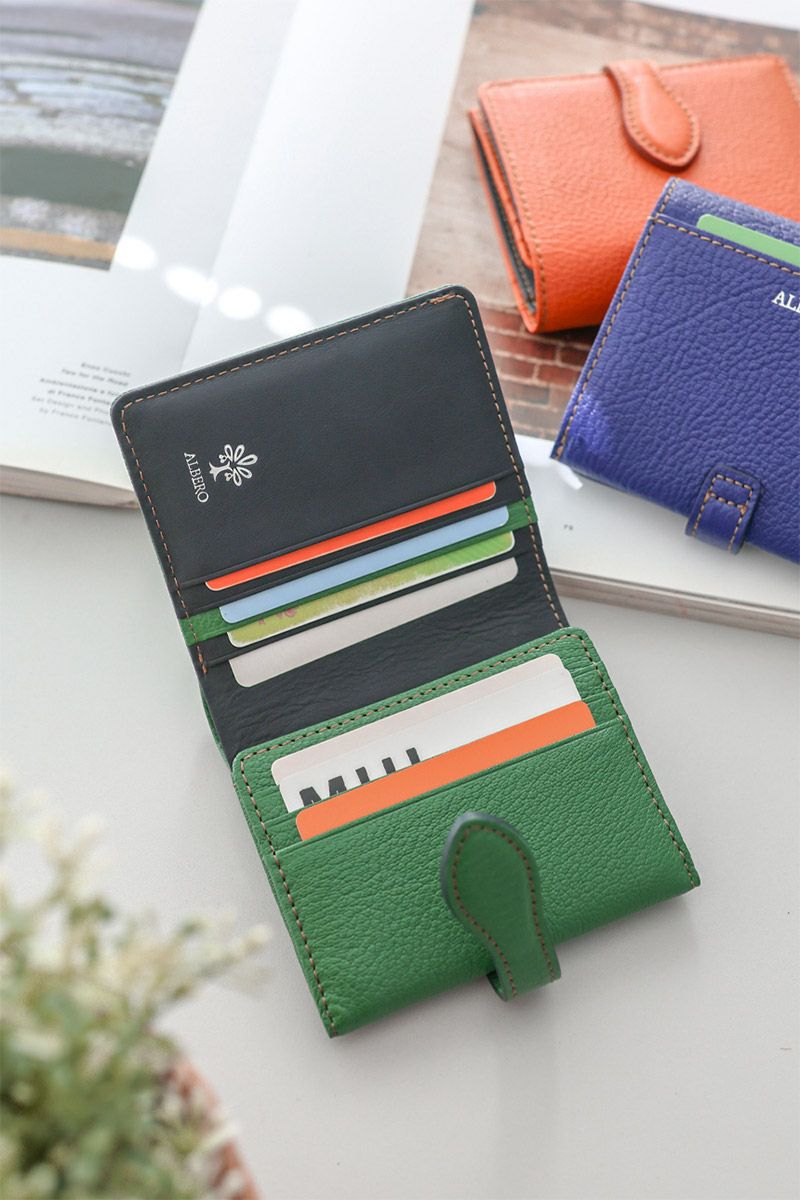 ALBERO アルベロ Capretta カプレッタ 小銭入れ付き二つ折り財布 8602