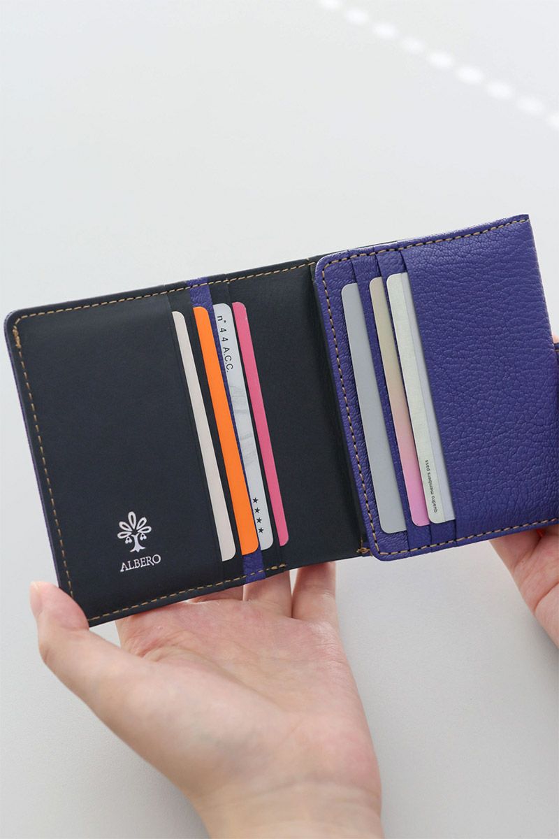 ALBERO アルベロ Capretta カプレッタ 小銭入れ付き二つ折り財布 8602