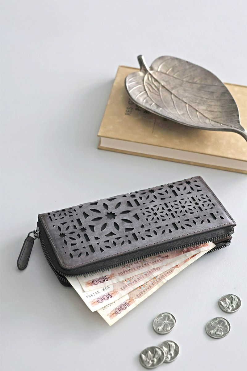 genten ゲンテン multicutwork mini マルチカットワーク ミニ小銭入れ付き長財布（L字ファスナー式） 44840