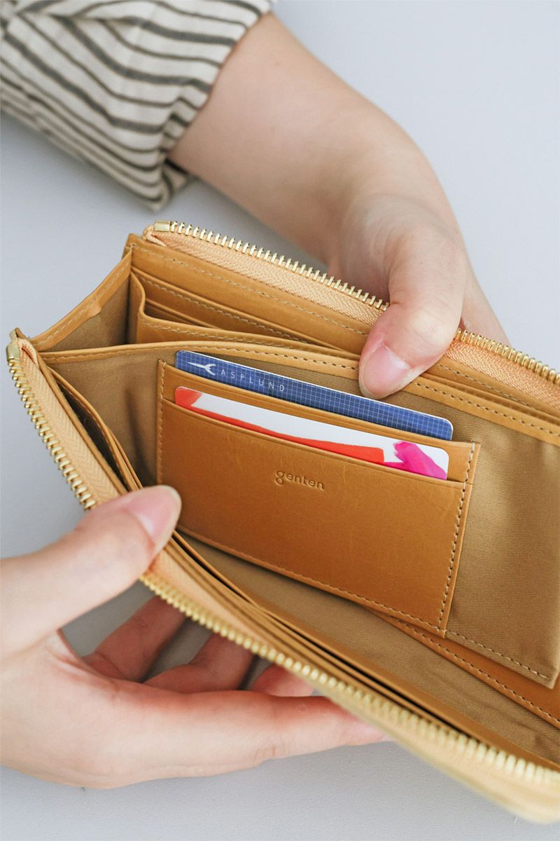 genten ゲンテン multicutwork mini マルチカットワーク ミニ小銭入れ付き長財布（L字ファスナー式） 44840