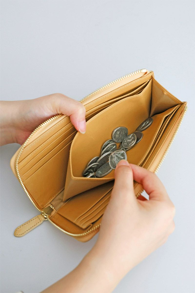 genten ゲンテン multicutwork mini マルチカットワーク ミニ小銭入れ付き長財布（L字ファスナー式） 44840