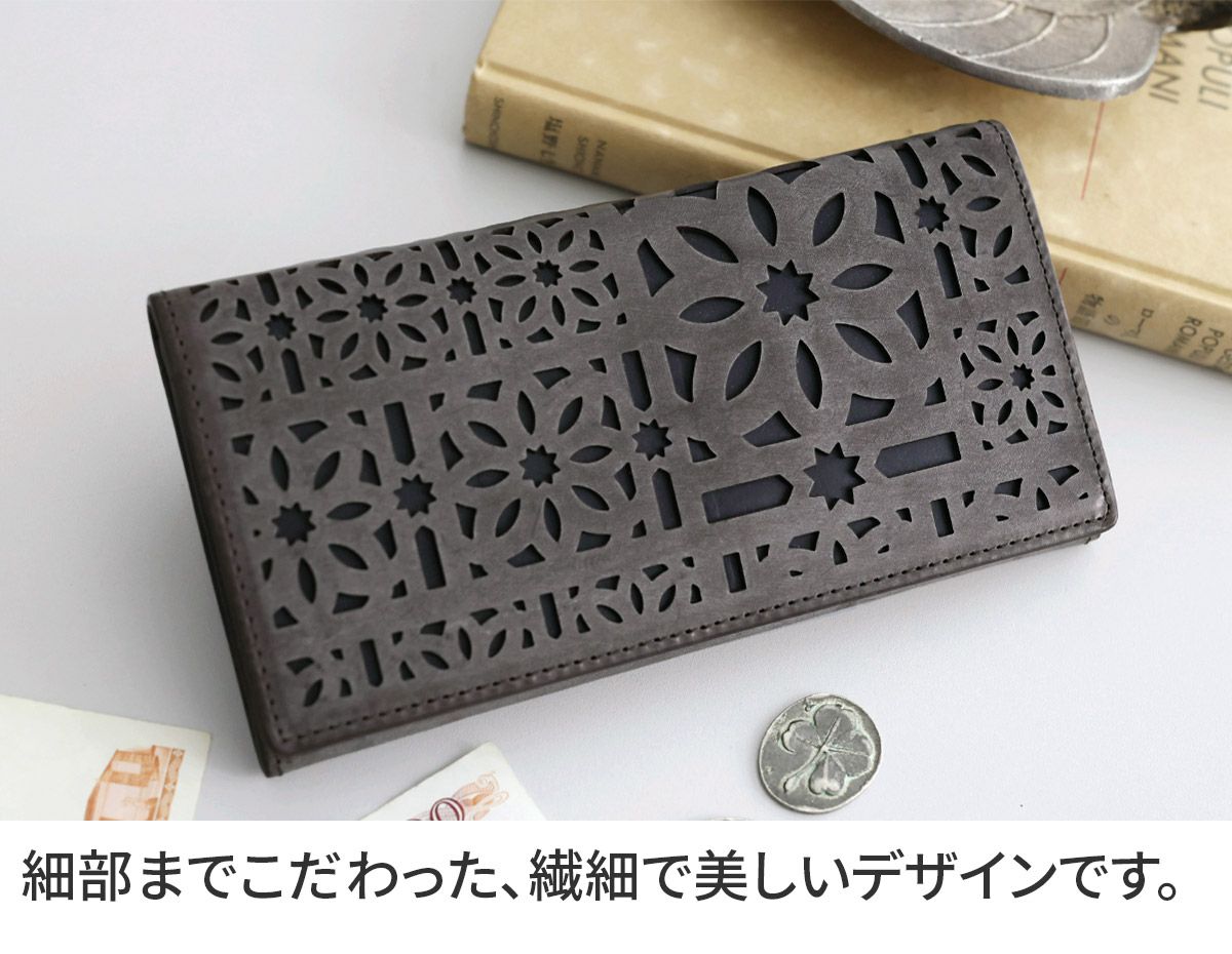 genten ゲンテン multicutwork mini マルチカットワーク ミニ小銭入れ付き長財布 44841